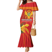 Personalized Montenegro Independence Day Mermaid Dress Coat Of Arms With Mimoza