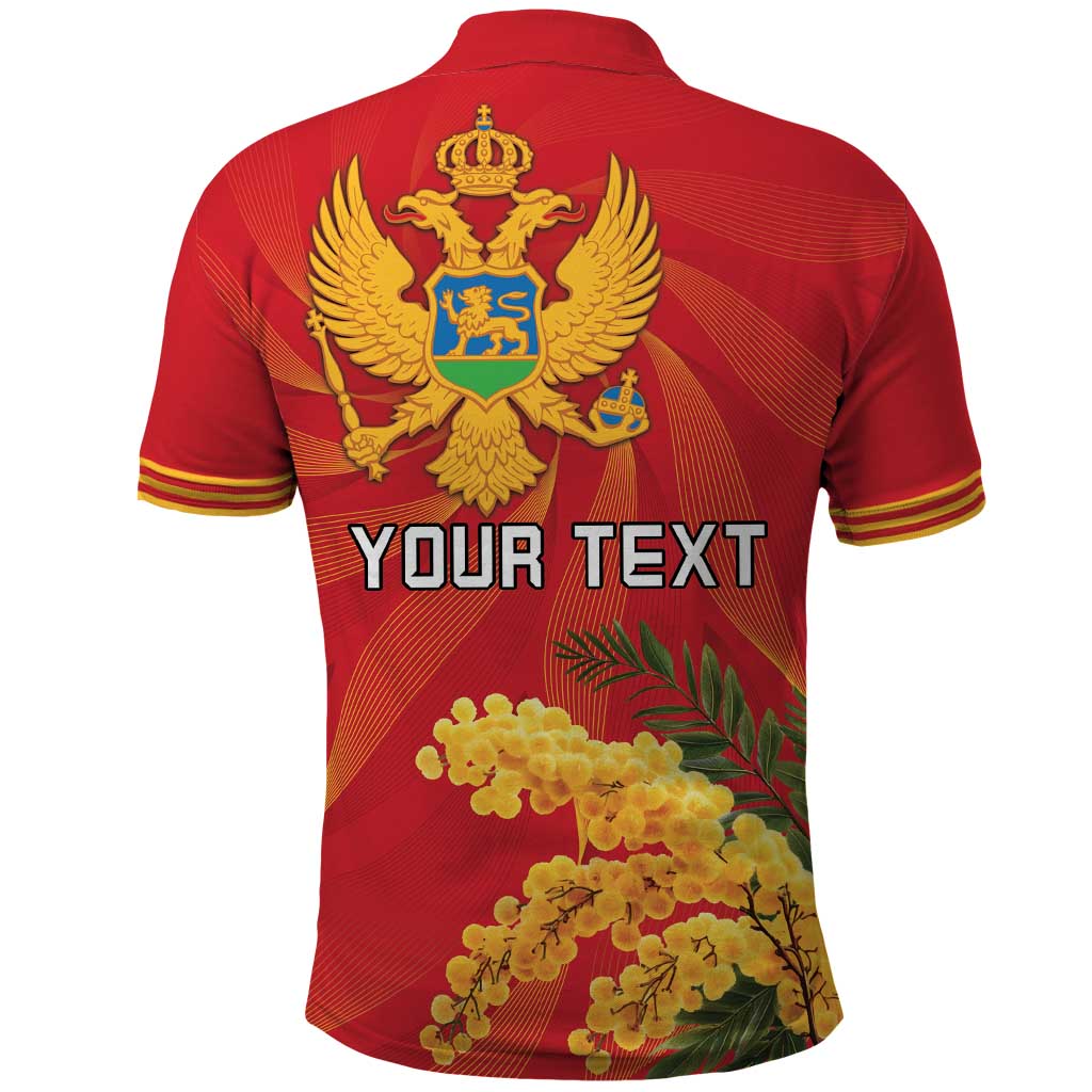 Personalized Montenegro Independence Day Polo Shirt Coat Of Arms With Mimoza