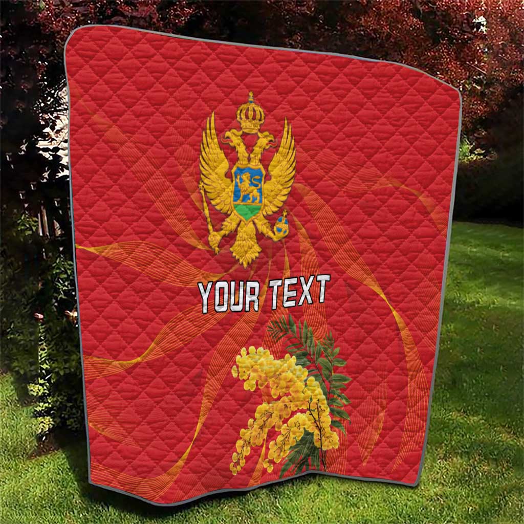 Personalized Montenegro Independence Day Quilt Coat Of Arms With Mimoza
