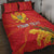 Personalized Montenegro Independence Day Quilt Bed Set Coat Of Arms With Mimoza