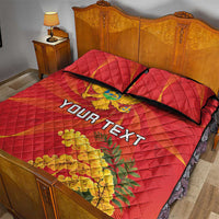 Personalized Montenegro Independence Day Quilt Bed Set Coat Of Arms With Mimoza