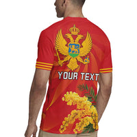 Personalized Montenegro Independence Day Rugby Jersey Coat Of Arms With Mimoza