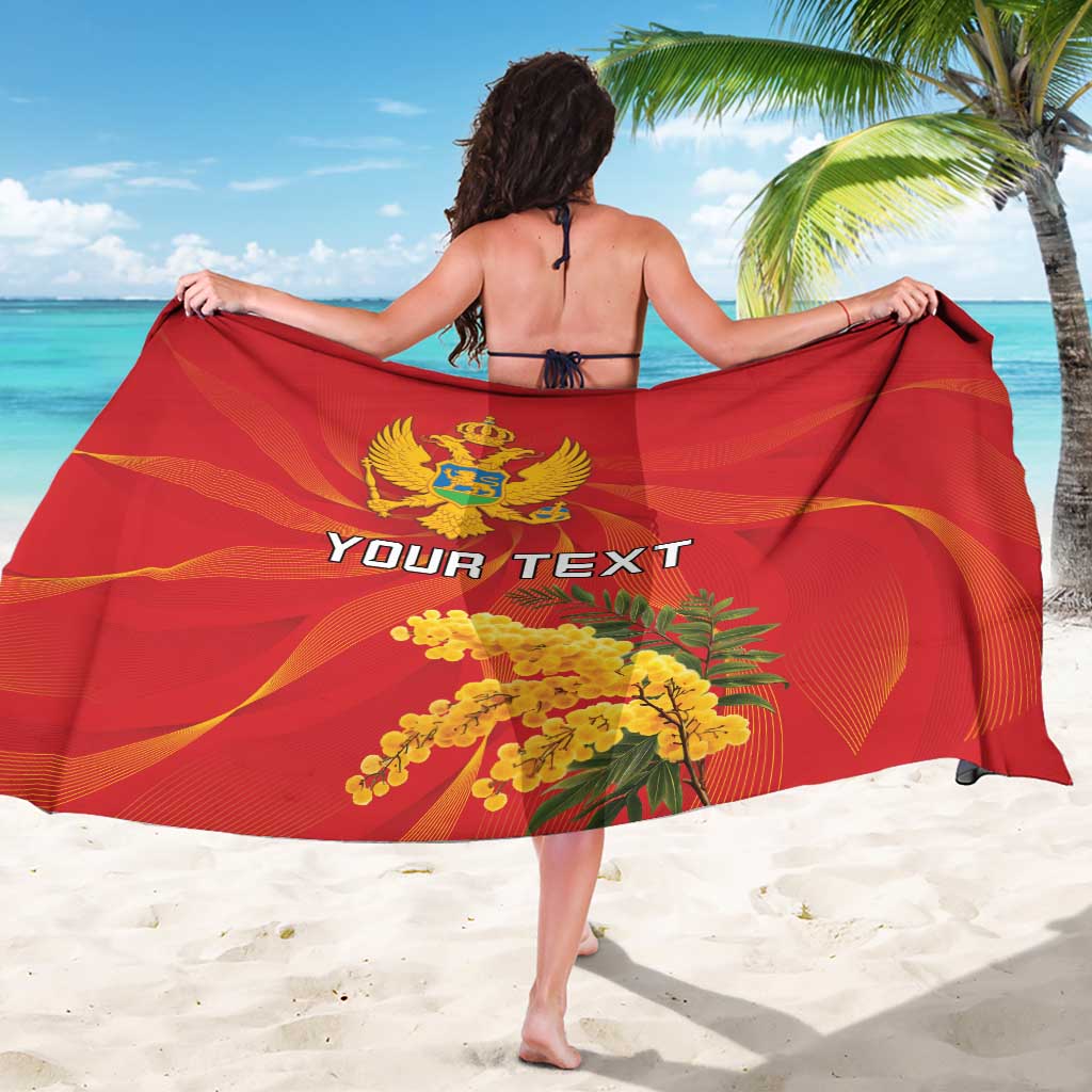 Personalized Montenegro Independence Day Sarong Coat Of Arms With Mimoza