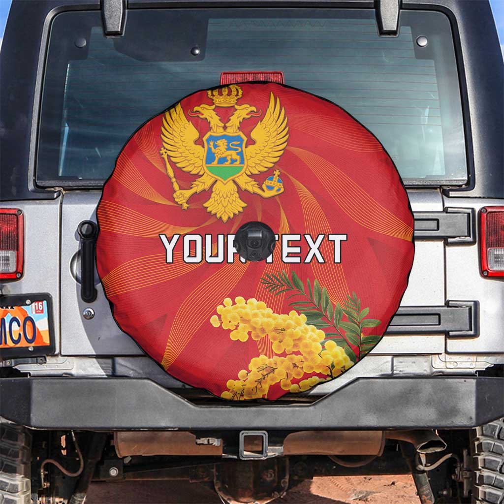 Personalized Montenegro Independence Day Spare Tire Cover Coat Of Arms With Mimoza