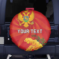 Personalized Montenegro Independence Day Spare Tire Cover Coat Of Arms With Mimoza