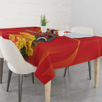 Personalized Montenegro Independence Day Tablecloth Coat Of Arms With Mimoza