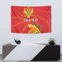 Personalized Montenegro Independence Day Tapestry Coat Of Arms With Mimoza