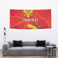 Personalized Montenegro Independence Day Tapestry Coat Of Arms With Mimoza