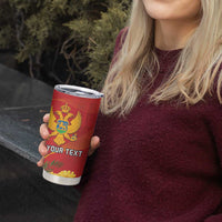 Personalized Montenegro Independence Day Tumbler Cup Coat Of Arms With Mimoza