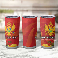 Personalized Montenegro Independence Day Tumbler Cup Coat Of Arms With Mimoza