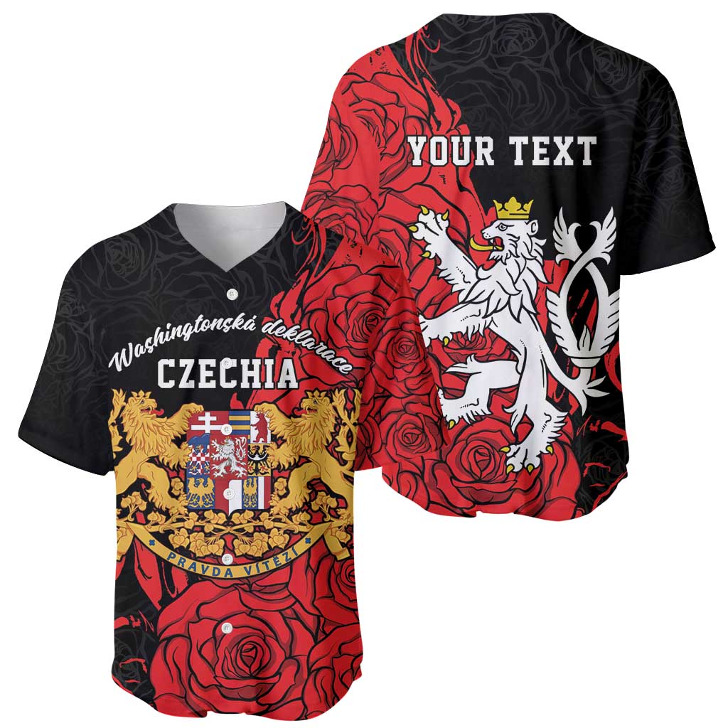 Personalized Czech Republic Independence Day Baseball Jersey Washingtonska deklarace