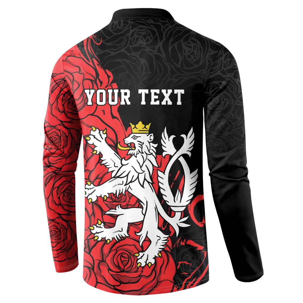 Personalized Czech Republic Independence Day Button Sweatshirt Washingtonska deklarace