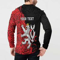 Personalized Czech Republic Independence Day Button Sweatshirt Washingtonska deklarace