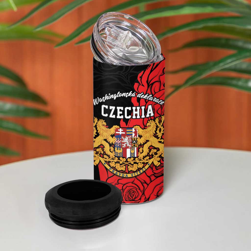 Personalized Czech Republic Independence Day 4 in 1 Can Cooler Tumbler Washingtonska deklarace
