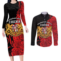 Personalized Czech Republic Independence Day Couples Matching Long Sleeve Bodycon Dress and Long Sleeve Button Shirt Washingtonska deklarace