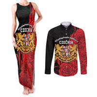 Personalized Czech Republic Independence Day Couples Matching Tank Maxi Dress and Long Sleeve Button Shirt Washingtonska deklarace