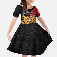 Personalized Czech Republic Independence Day Family Matching Off The Shoulder Long Sleeve Dress and Hawaiian Shirt Washingtonska deklarace