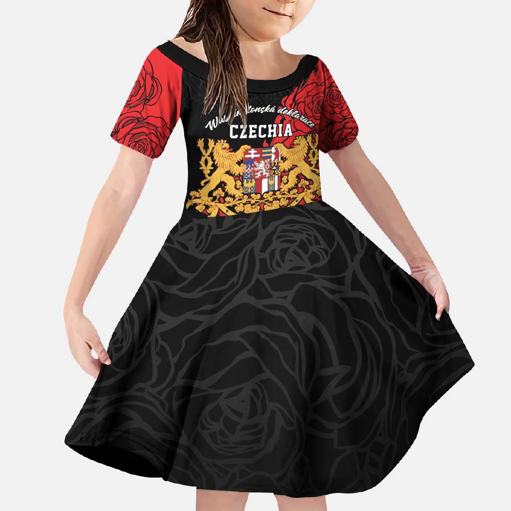 Personalized Czech Republic Independence Day Family Matching Off Shoulder Maxi Dress and Hawaiian Shirt Washingtonska deklarace