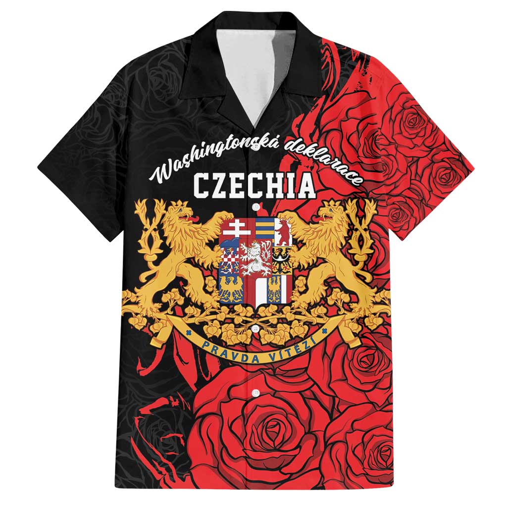 Personalized Czech Republic Independence Day Family Matching Off Shoulder Maxi Dress and Hawaiian Shirt Washingtonska deklarace
