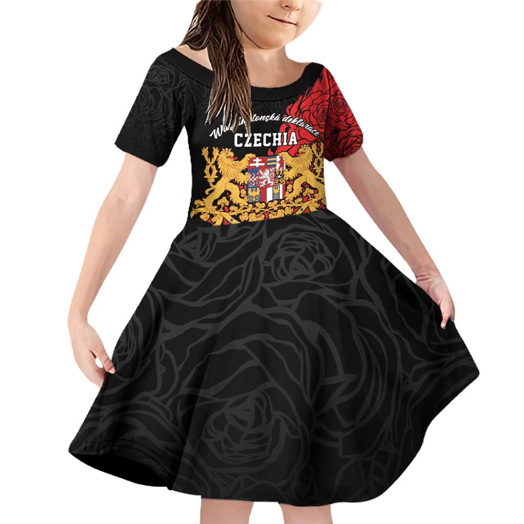 Personalized Czech Republic Independence Day Family Matching Off Shoulder Short Dress and Hawaiian Shirt Washingtonska deklarace