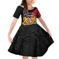 Personalized Czech Republic Independence Day Family Matching Off Shoulder Short Dress and Hawaiian Shirt Washingtonska deklarace
