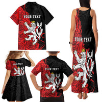 Personalized Czech Republic Independence Day Family Matching Tank Maxi Dress and Hawaiian Shirt Washingtonska deklarace