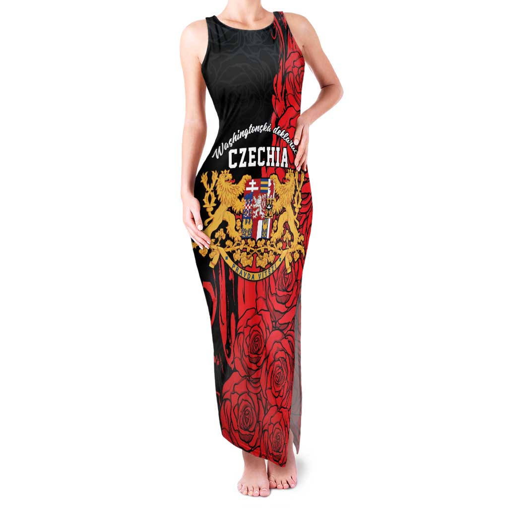 Personalized Czech Republic Independence Day Family Matching Tank Maxi Dress and Hawaiian Shirt Washingtonska deklarace