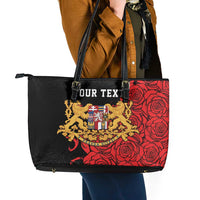 Personalized Czech Republic Independence Day Leather Tote Bag Washingtonska deklarace