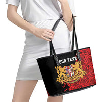 Personalized Czech Republic Independence Day Leather Tote Bag Washingtonska deklarace