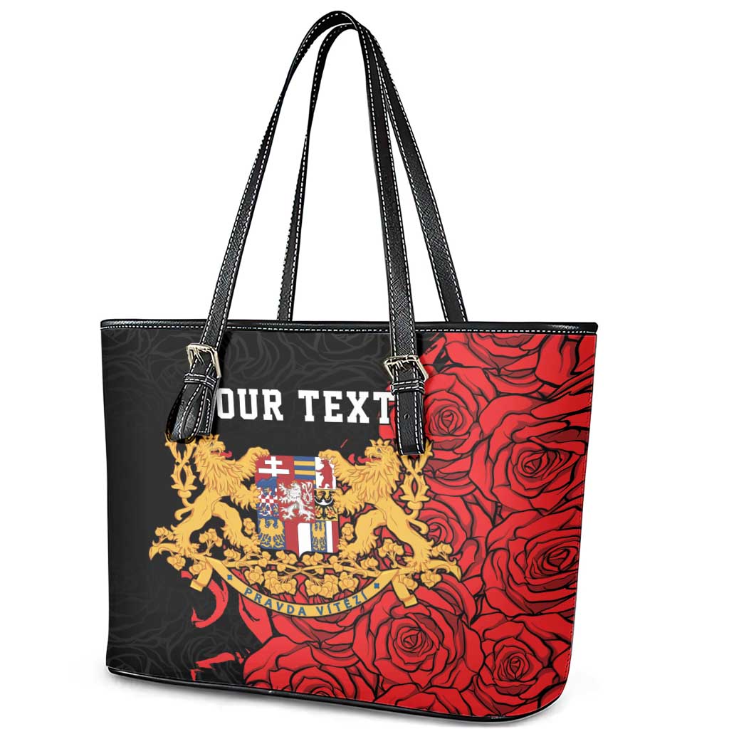 Personalized Czech Republic Independence Day Leather Tote Bag Washingtonska deklarace