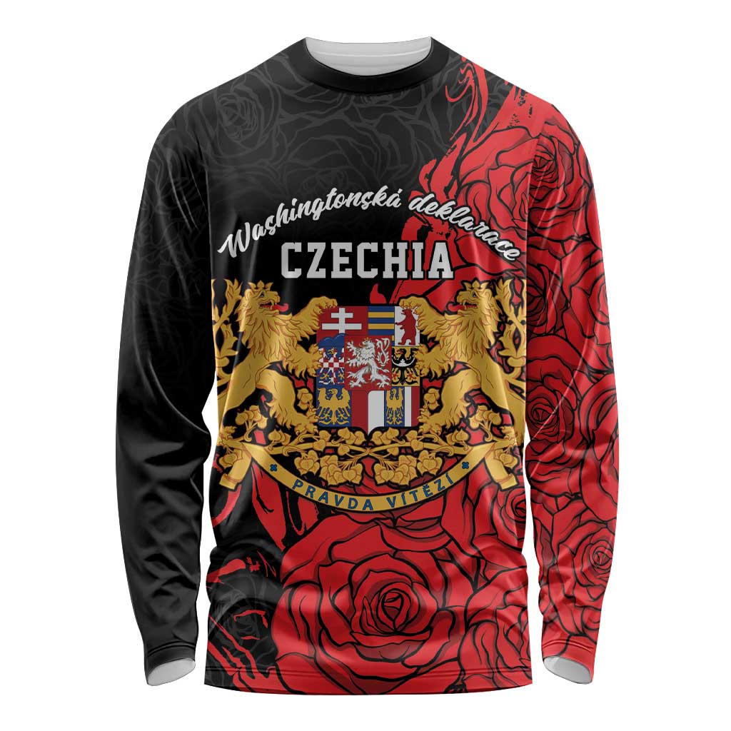 Personalized Czech Republic Independence Day Long Sleeve Shirt Washingtonska deklarace
