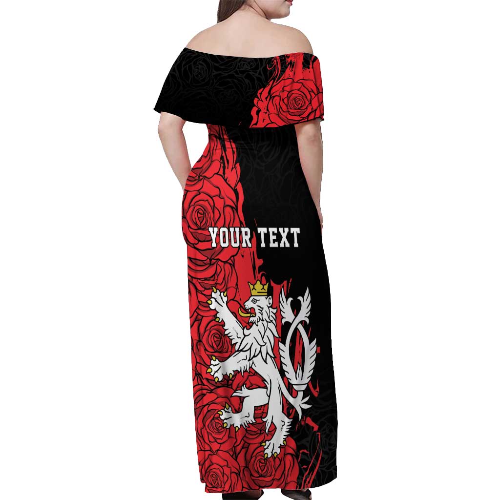Personalized Czech Republic Independence Day Off Shoulder Maxi Dress Washingtonska deklarace