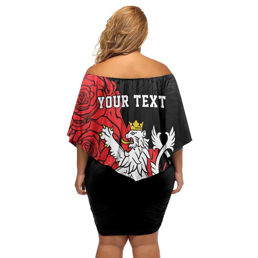 Personalized Czech Republic Independence Day Off Shoulder Short Dress Washingtonska deklarace