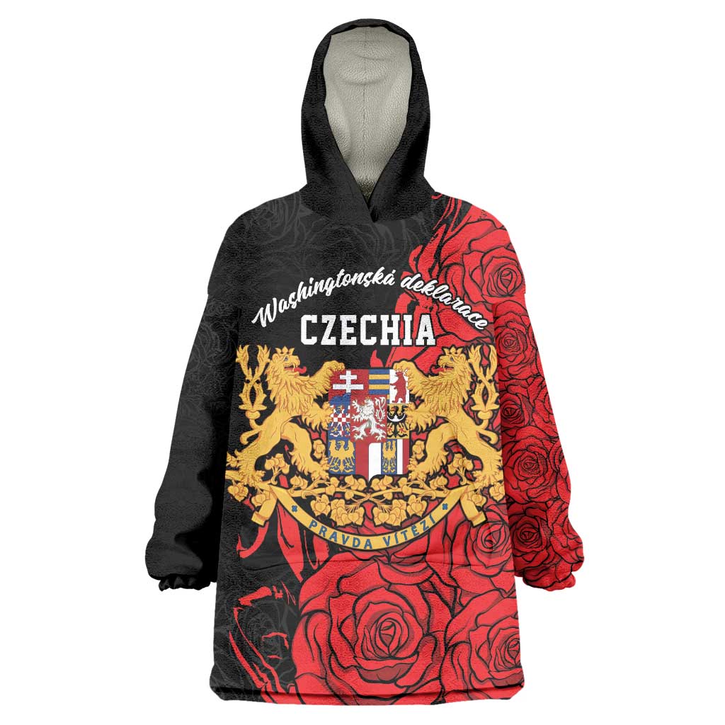 Personalized Czech Republic Independence Day Wearable Blanket Hoodie Washingtonska deklarace