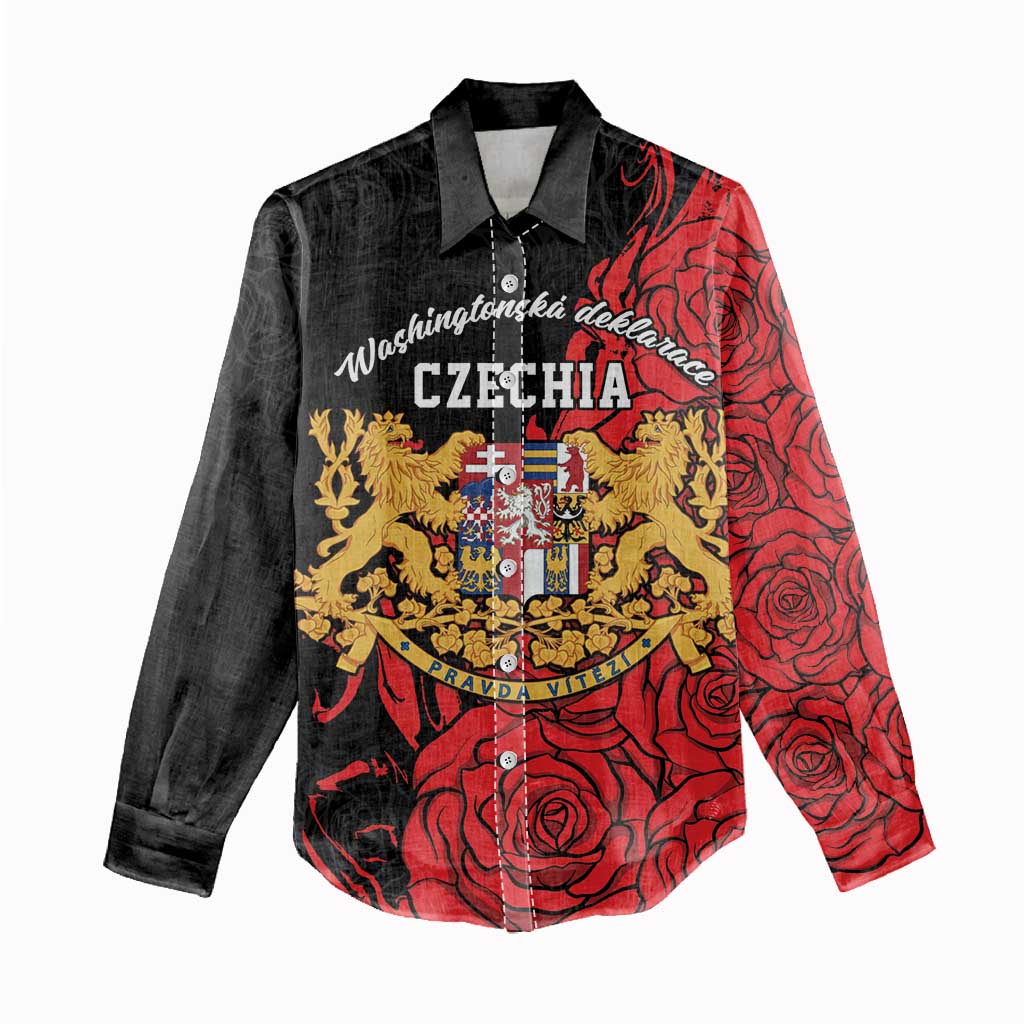 Personalized Czech Republic Independence Day Women Casual Shirt Washingtonska deklarace