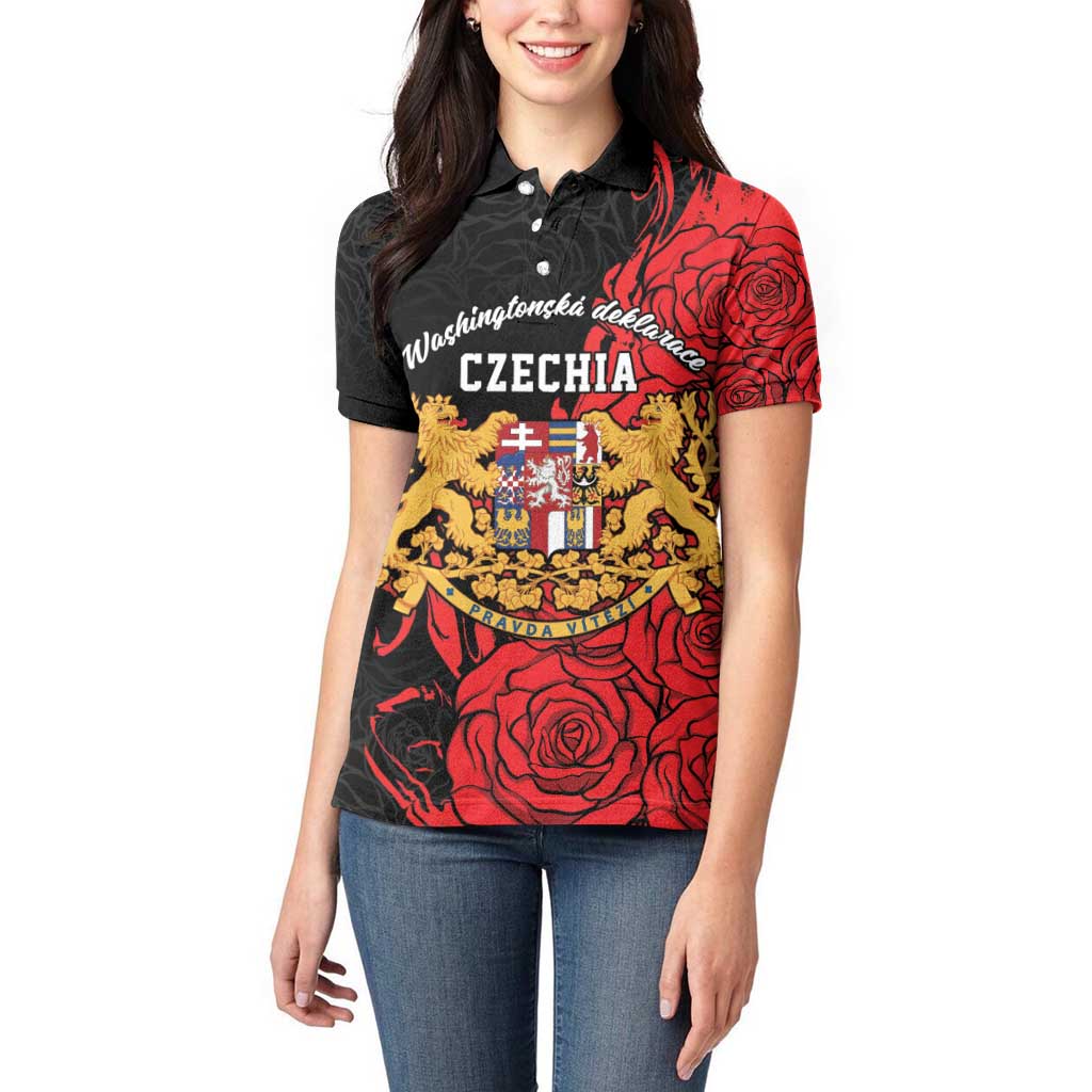 Personalized Czech Republic Independence Day Women Polo Shirt Washingtonska deklarace