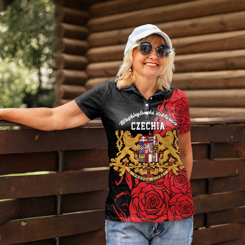 Personalized Czech Republic Independence Day Women Polo Shirt Washingtonska deklarace
