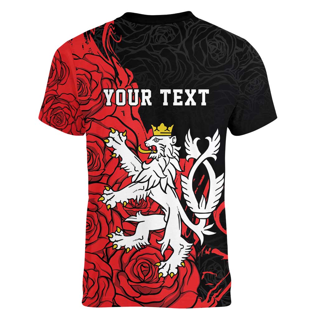 Personalized Czech Republic Independence Day Women V-Neck T-Shirt Washingtonska deklarace