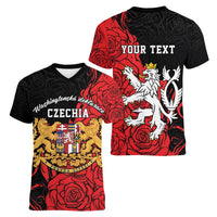 Personalized Czech Republic Independence Day Women V-Neck T-Shirt Washingtonska deklarace