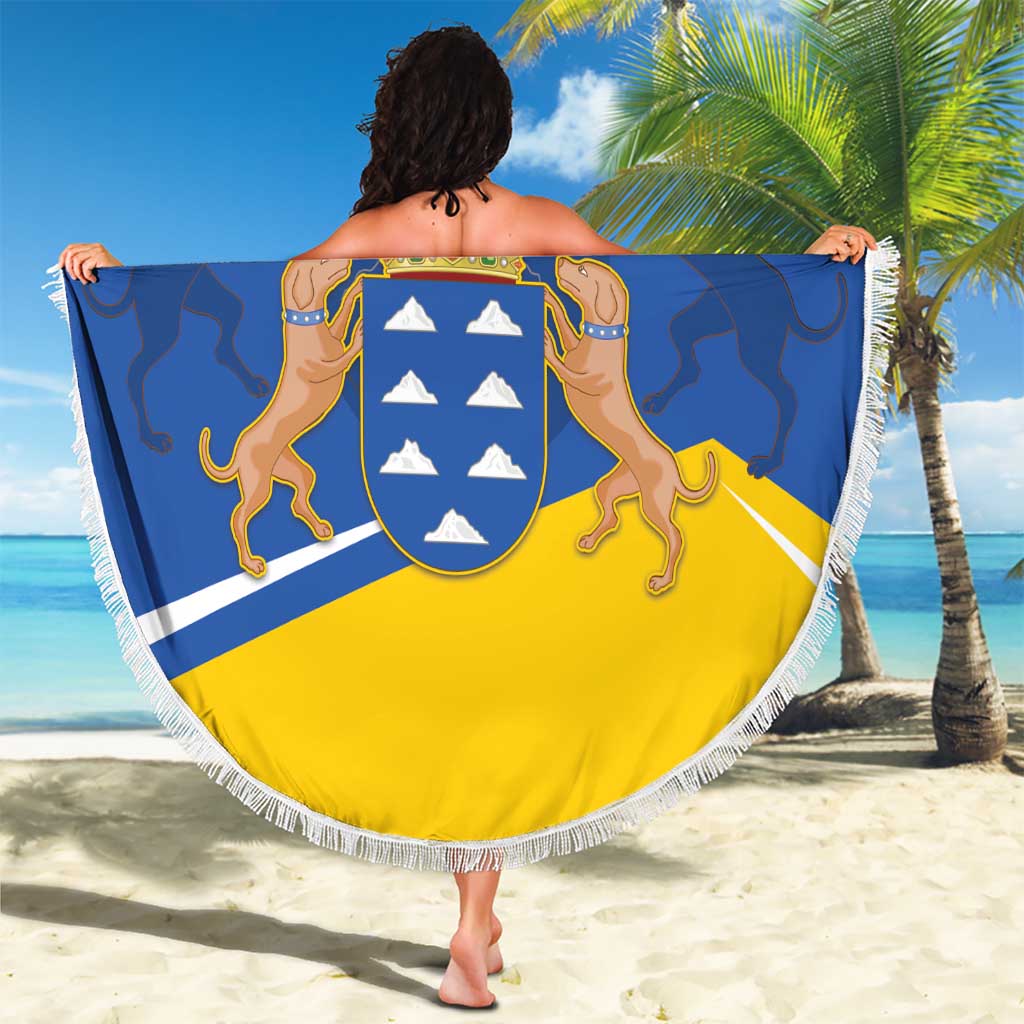 Personalized Dia de Canarias Beach Blanket Las Islas Afortunadas