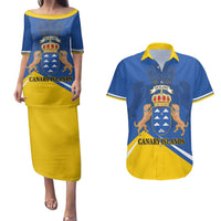 Personalized Dia de Canarias Couples Matching Puletasi and Hawaiian Shirt Las Islas Afortunadas