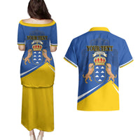 Personalized Dia de Canarias Couples Matching Puletasi and Hawaiian Shirt Las Islas Afortunadas