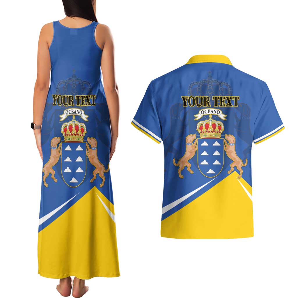 Personalized Dia de Canarias Couples Matching Tank Maxi Dress and Hawaiian Shirt Las Islas Afortunadas