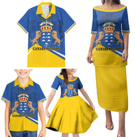 Personalized Dia de Canarias Family Matching Puletasi and Hawaiian Shirt Las Islas Afortunadas