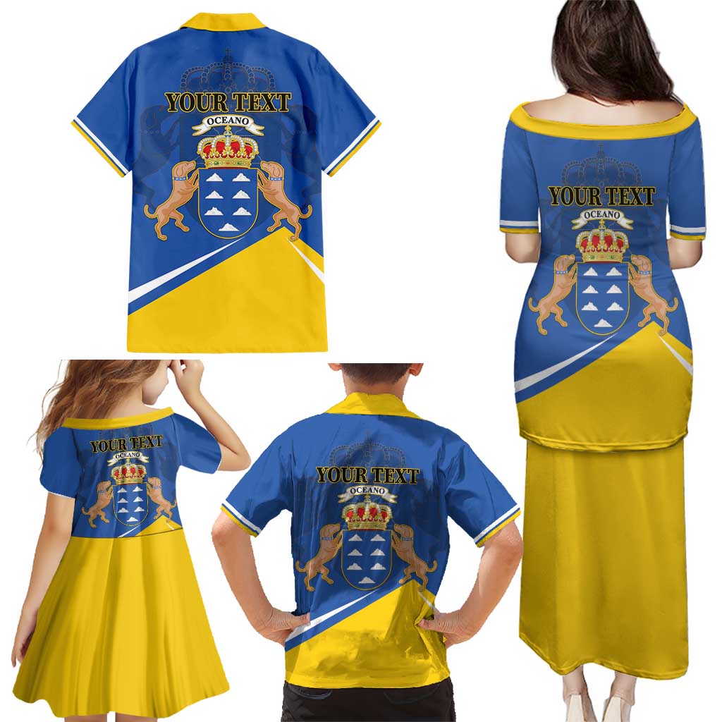 Personalized Dia de Canarias Family Matching Puletasi and Hawaiian Shirt Las Islas Afortunadas