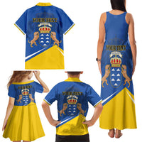 Personalized Dia de Canarias Family Matching Tank Maxi Dress and Hawaiian Shirt Las Islas Afortunadas