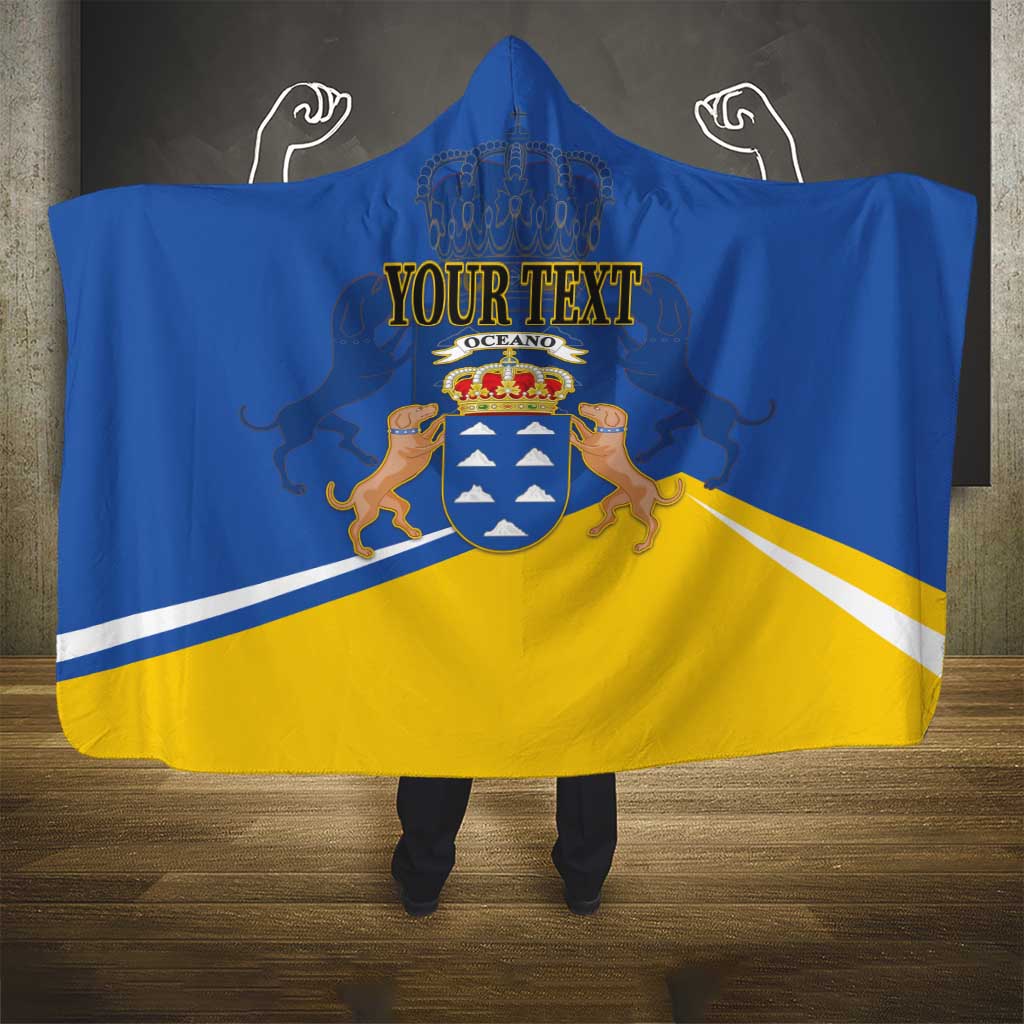 Personalized Dia de Canarias Hooded Blanket Las Islas Afortunadas