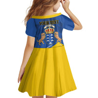 Personalized Dia de Canarias Kid Short Sleeve Dress Las Islas Afortunadas