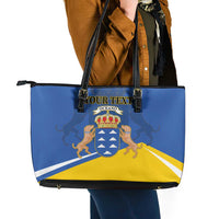 Personalized Dia de Canarias Leather Tote Bag Las Islas Afortunadas