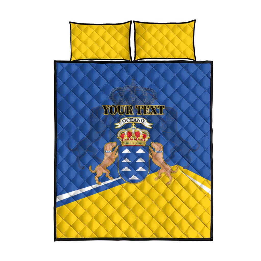 Personalized Dia de Canarias Quilt Bed Set Las Islas Afortunadas
